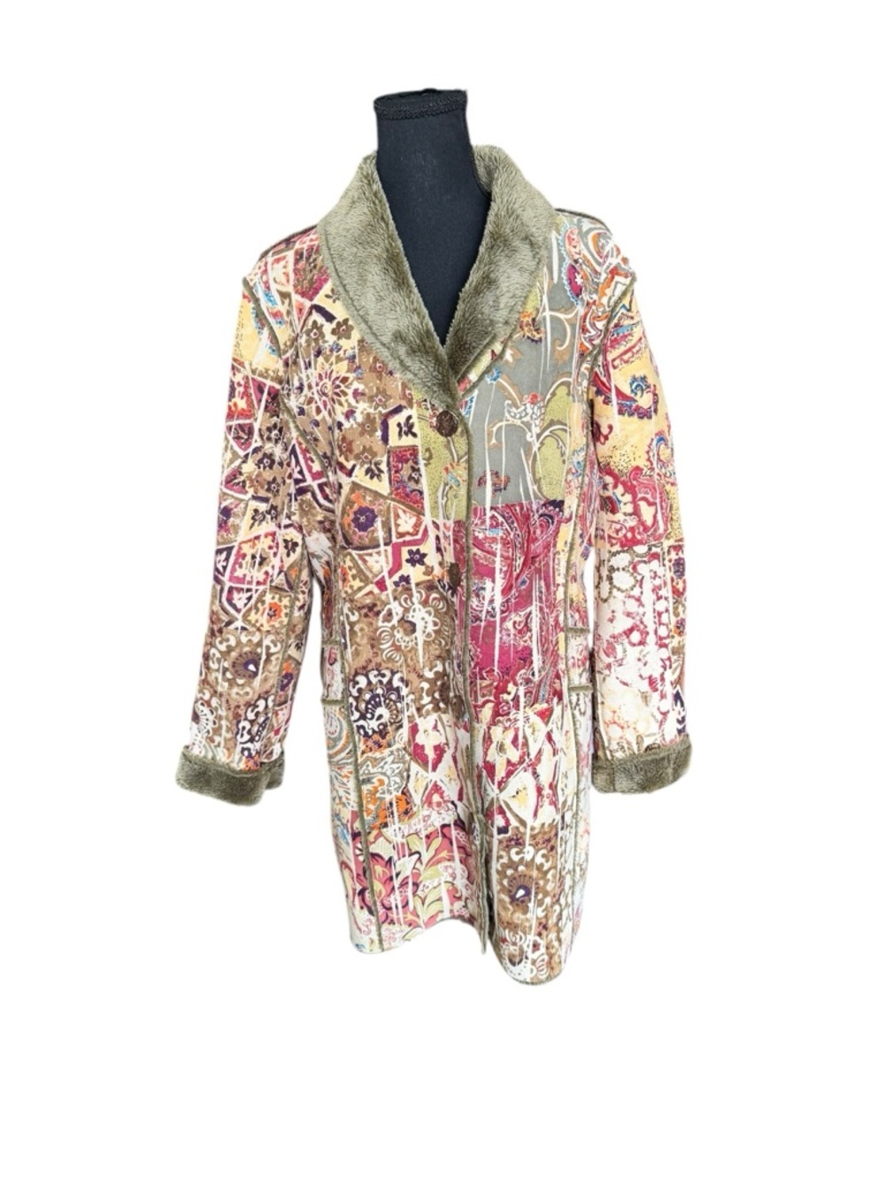 Y2K Indie Sleaze Patchwork Jacket Boho Fairy Grunge Festival Vibes - Picture 2 of 9